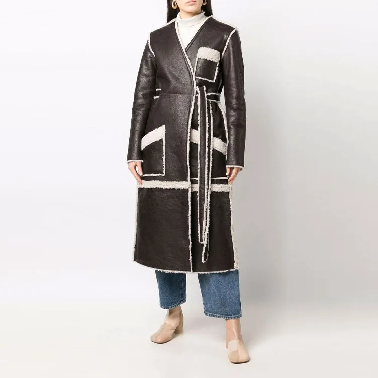 MM6 Maison Margiela Leather Jackets Women's Brown-1
