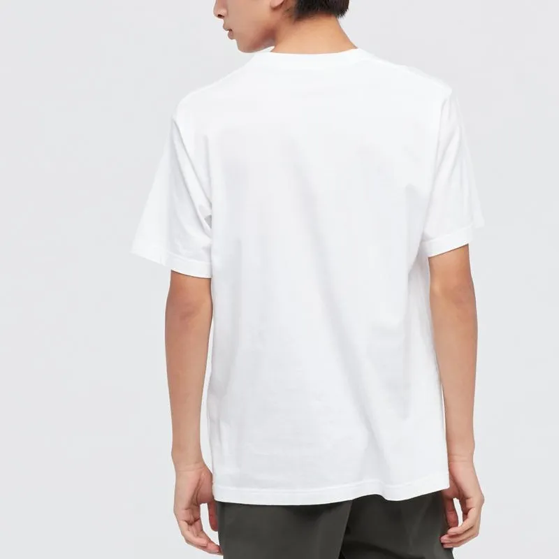 UNIQLO Drop Shoulder Sleeve T Shirt Unisex White-2