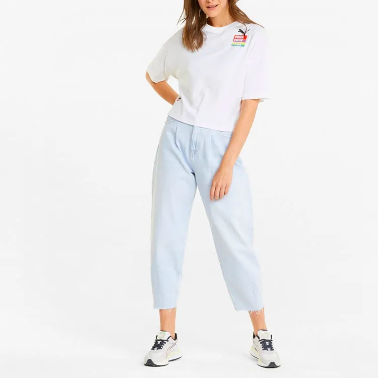 PUMA Crop Tops Women's White-2