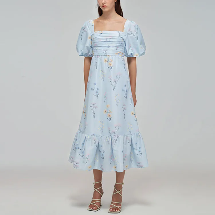 Self portrait SS22 Short Sleeved Dresses Women's Blue-2