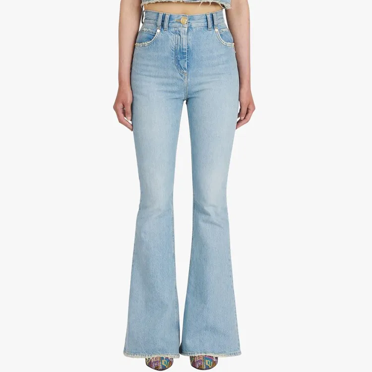 BALMAIN Jeans Women's Blue-4