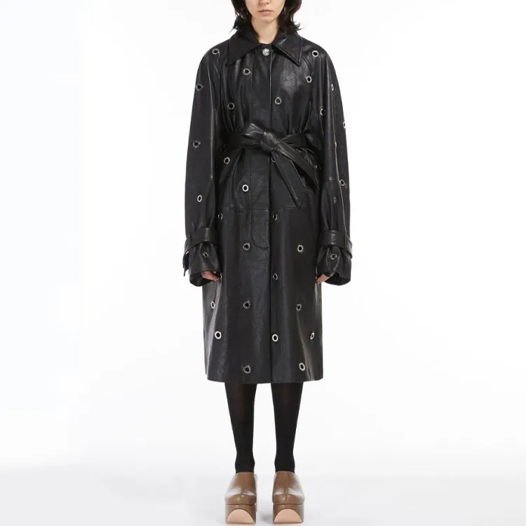 SportMax Leather Jackets Women's Black-1