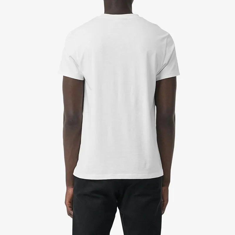 Burberry Embroidered Logo Cotton T shirt-3