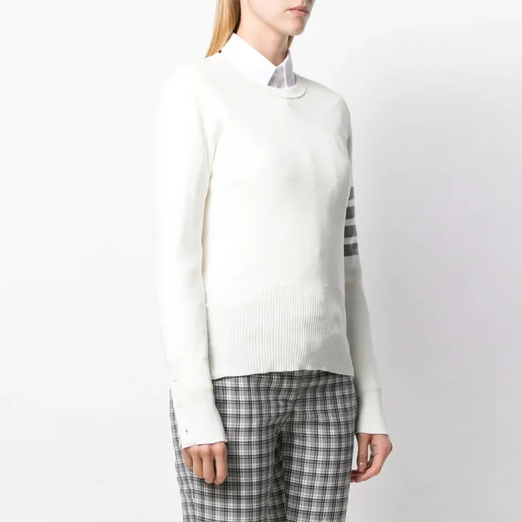 THOM BROWNE 4 Bar Crewneck Knitted Jumper-3