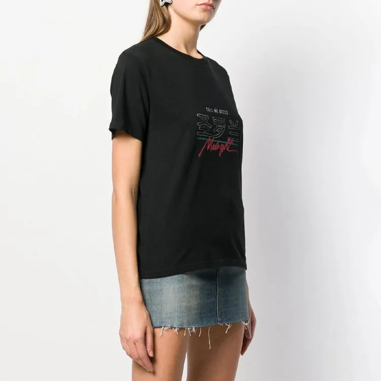SAINT LAURENT T Shirt Women's Black-4