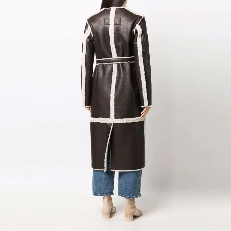 MM6 Maison Margiela Leather Jackets Women's Brown-2