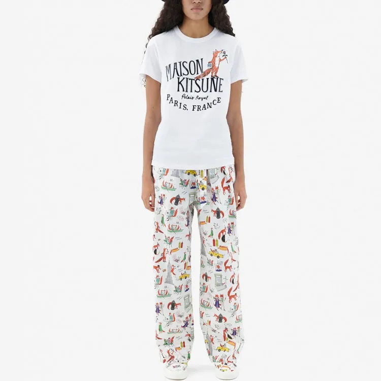 Maison Kitsune Oly Palais Royal Rose Classic T shirt White-2