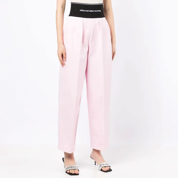 Alexander Wang Logo Intarsia Straight Leg Trousers-3
