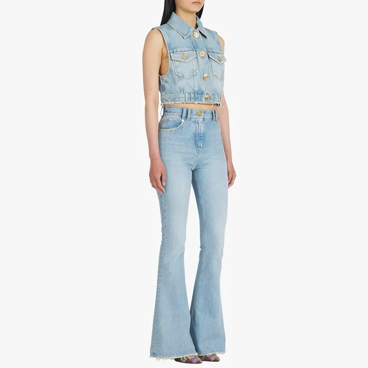 BALMAIN Jeans Women's Blue-5