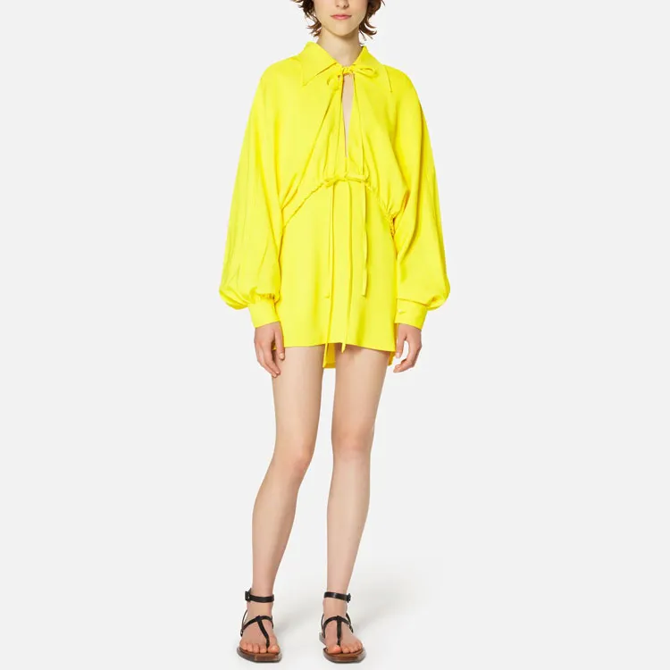 AMIPARIS Long Sleeved Dresses Women's Yellow-1