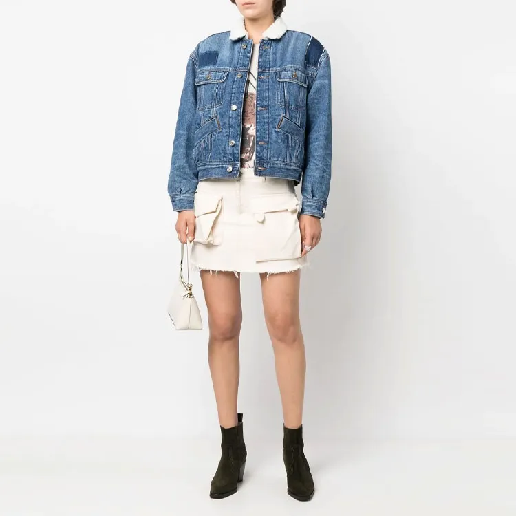 Sandro Denim Jackets Women's Blue-2