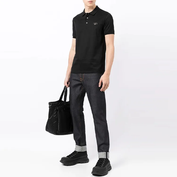 EMPORIO ARMANI Polo Shirts Men Black-1
