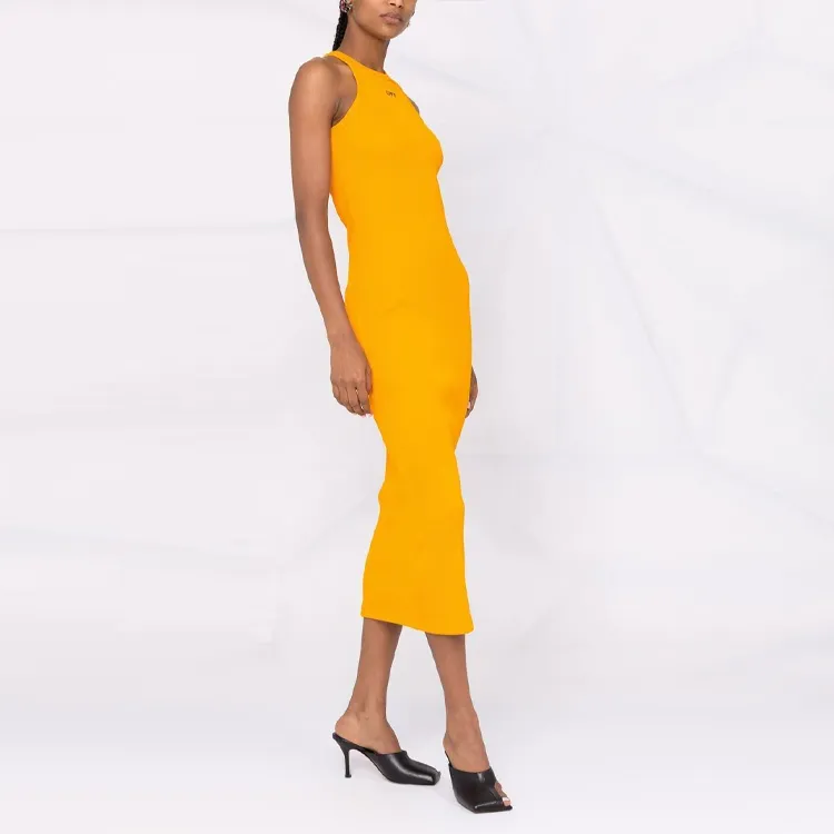 OFF-WHITE FW21 Sleeveless Dresses Women's Orange-1
