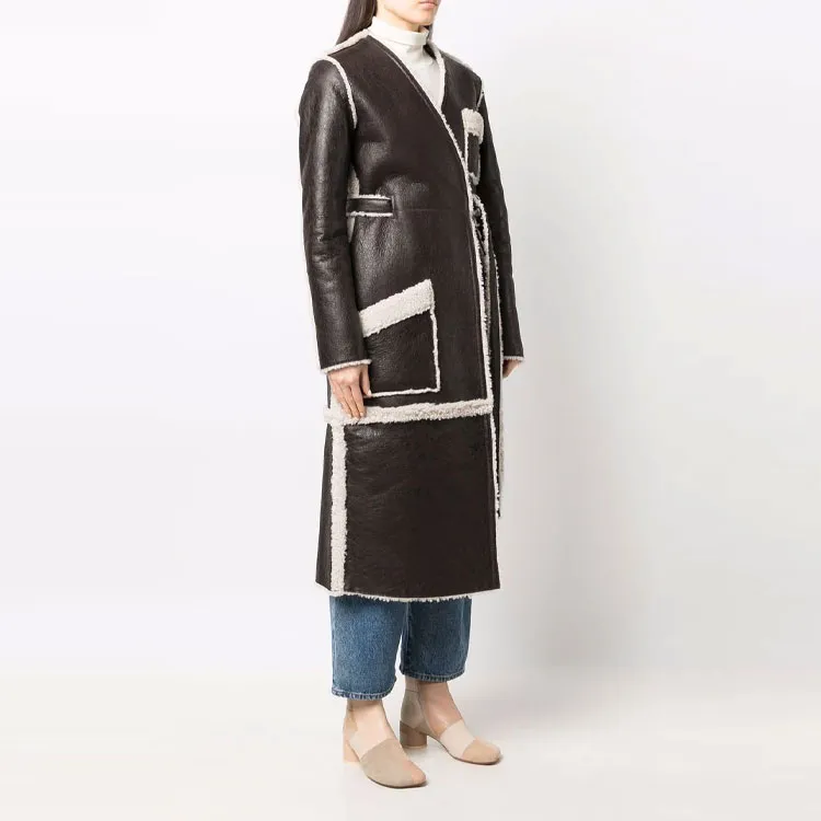 MM6 Maison Margiela Leather Jackets Women's Brown-3