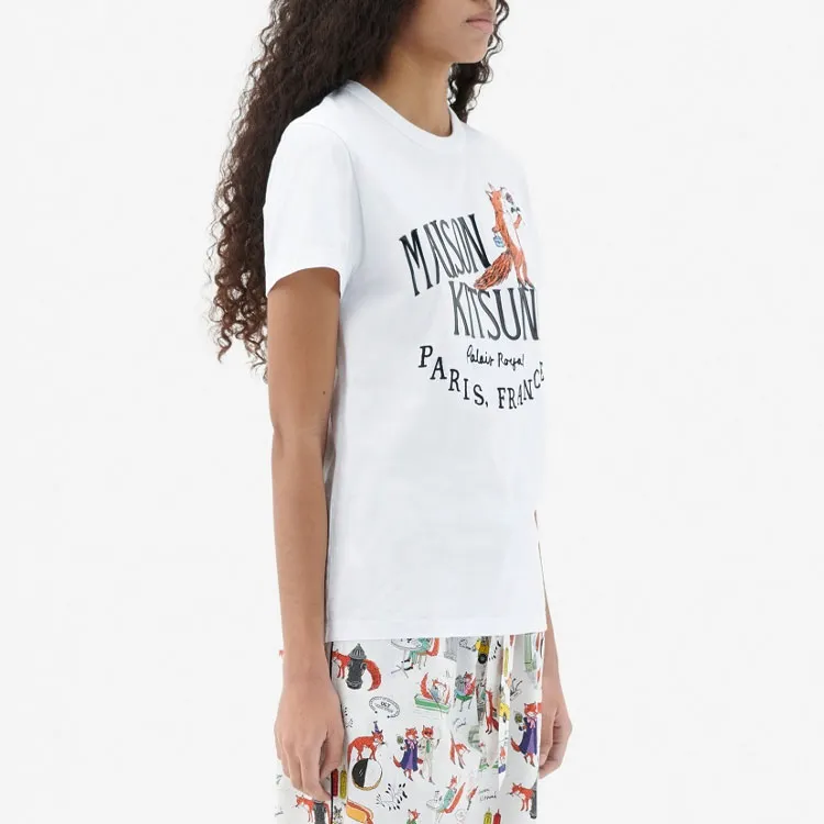 Maison Kitsune Oly Palais Royal Rose Classic T shirt White-3