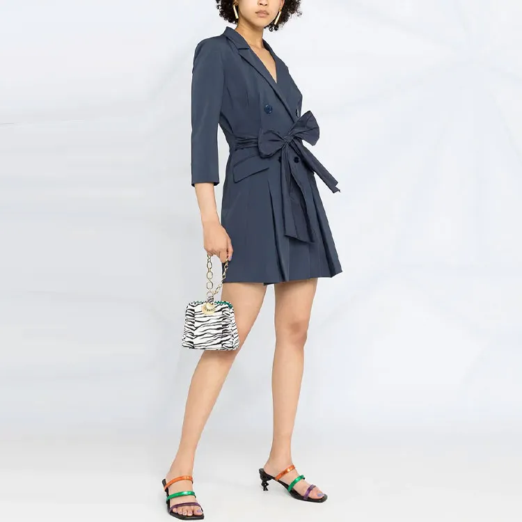 Elisabetta Franchi A-Line Skirt Dress Blue-1
