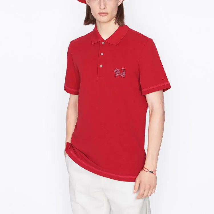DIOR Polo Shirts Men Red-3