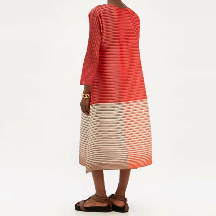 PLEATS PLEASE ISSEY MIYAKE Long-Sleeved Dresses Women's Red-2