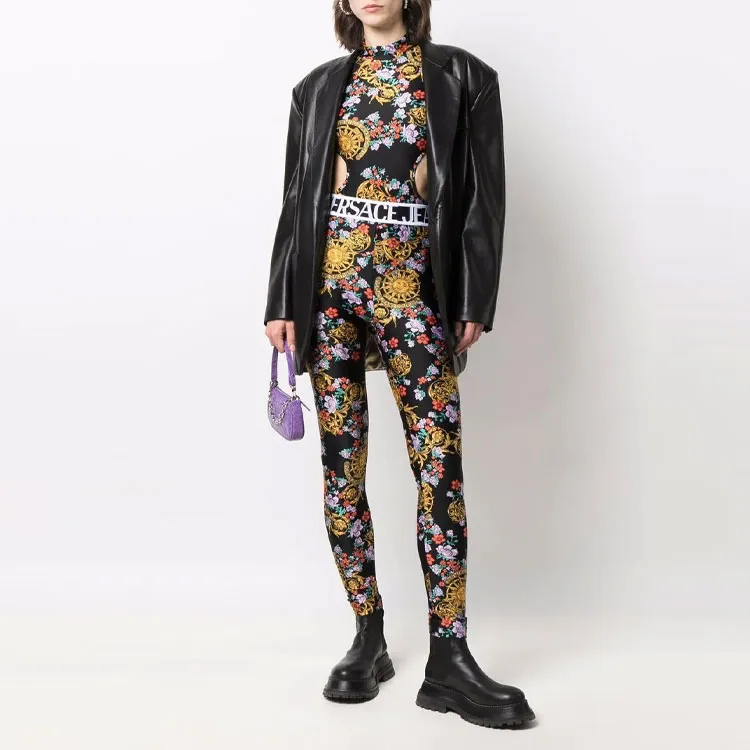 VERSACE JEANS COUTURE Sun Flower Garland Trousers-1