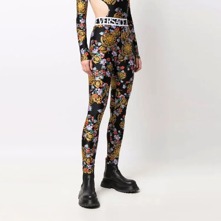 VERSACE JEANS COUTURE Sun Flower Garland Trousers-3