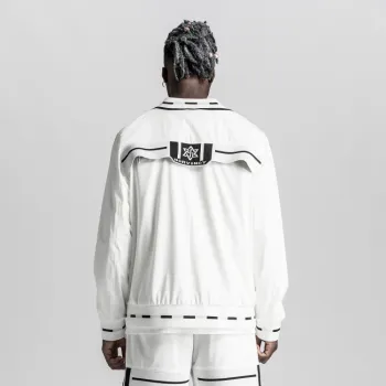NORVINCY French Lightweight Luxury Magnetic Closure Low Neck Jacket Unisex White