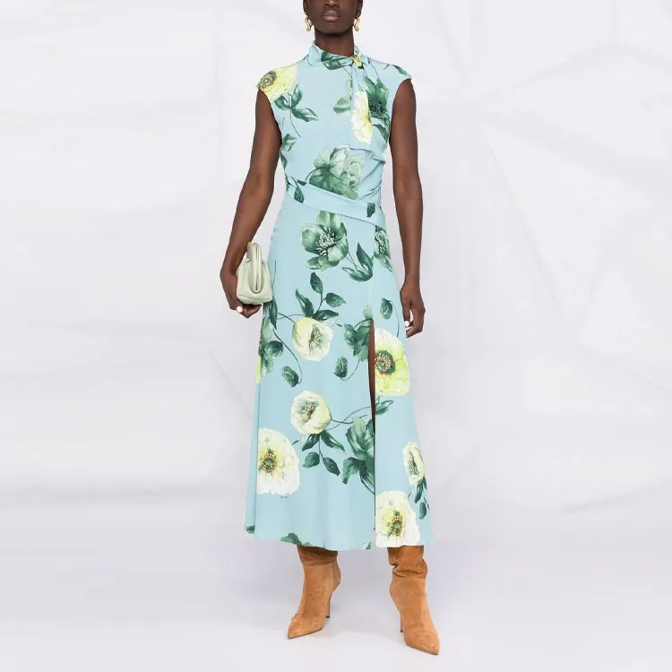 PINKO Short Sleeved Dresses Women's Green-1