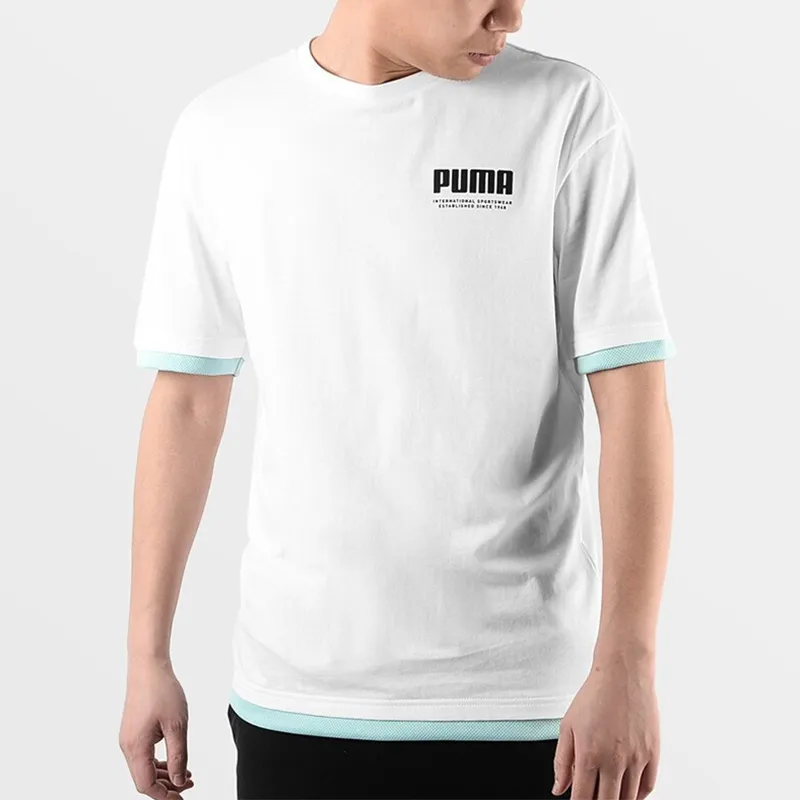 PUMA T Shirts Men White-2