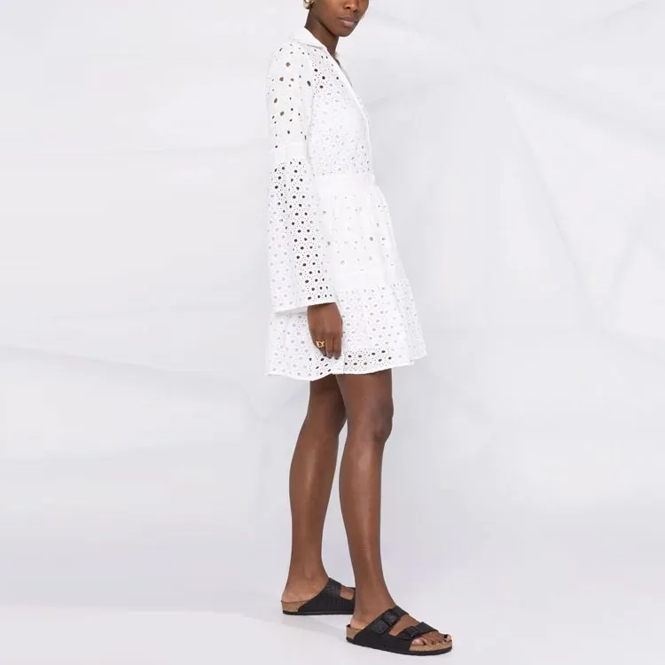 PINKO Long-Sleeved Dresses Women's White-3