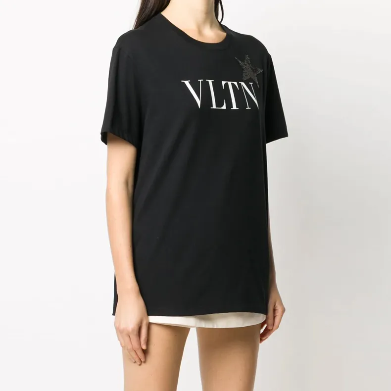 Valentino Vltn Print T shirt Black/White-3
