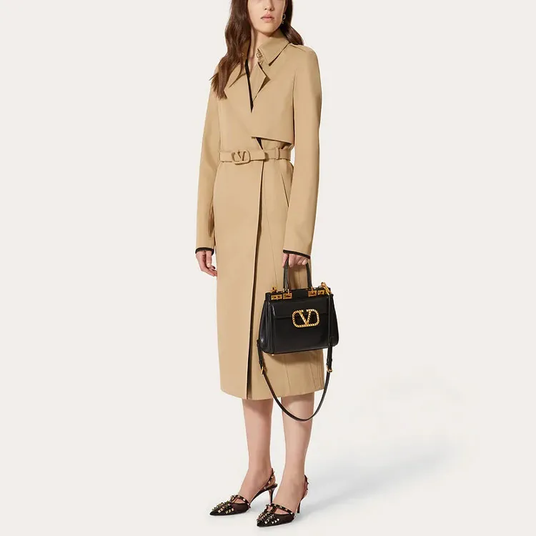 Valentino Trench Coats Women's Light Umber-3
