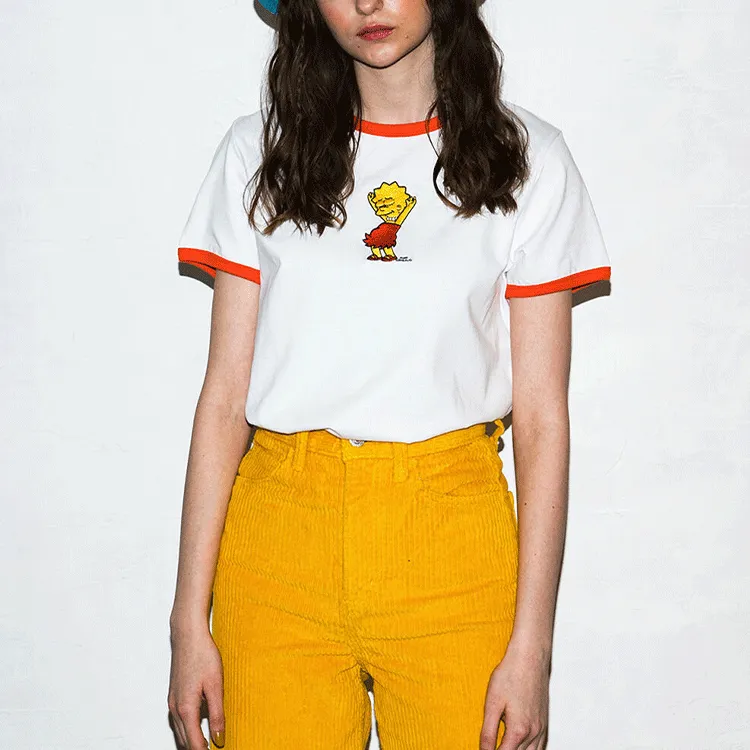 The Simpsons X Levis T-Shirts Women's White-2