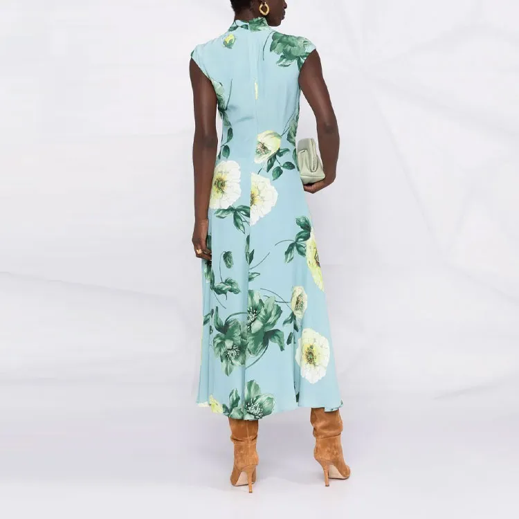 PINKO Short Sleeved Dresses Women's Green-2