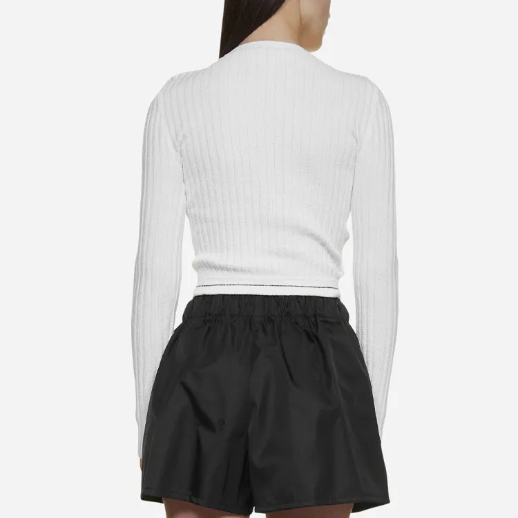 PRADA SS22 Slim Fit Sweater Women's White-3