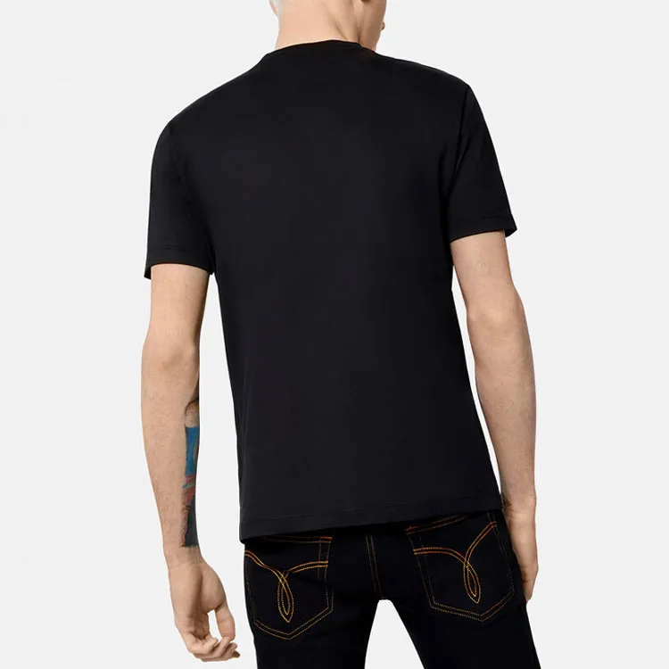 VERSACE SS22 Men's Embellished Medusa Head T-shirt Black-3