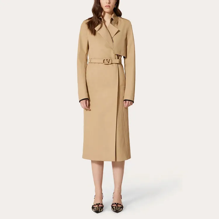 Valentino Trench Coats Women's Light Umber-1