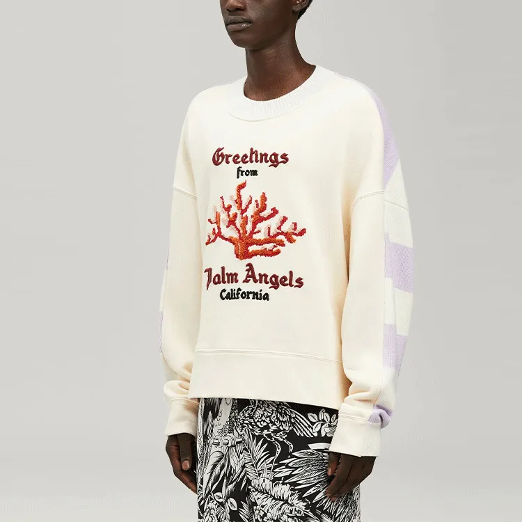 PALM ANGELS Coral Striped Sweatshirt-3