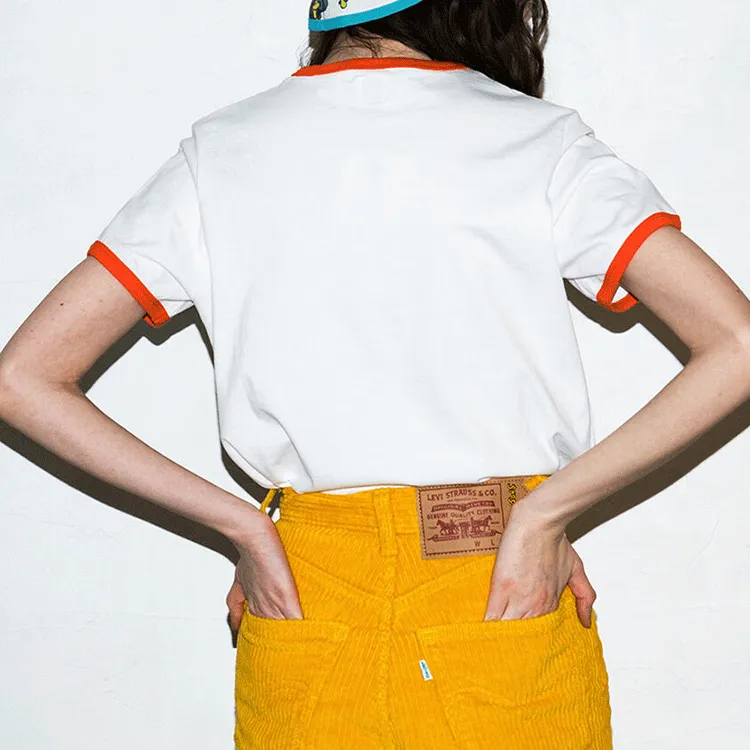 The Simpsons X Levis T-Shirts Women's White-4