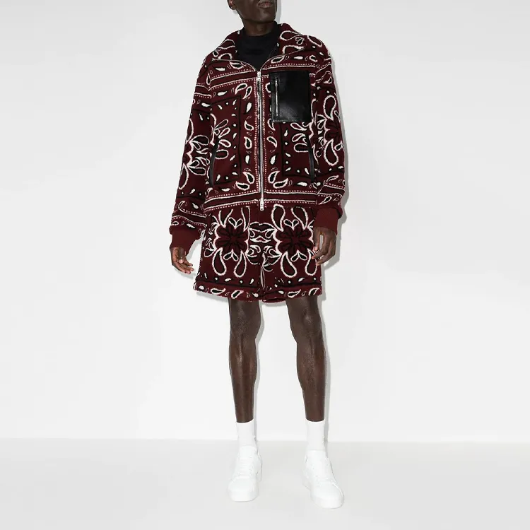 AMIRI Printed Bandana Polar Fleece Shorts-1