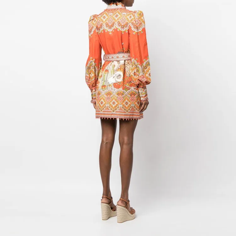 Zimmermann Long-Sleeved Dresses Women's Orange-3