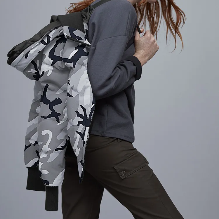 Canada Goose Black Mark Down Jackets Women's Gray Camouflage-5