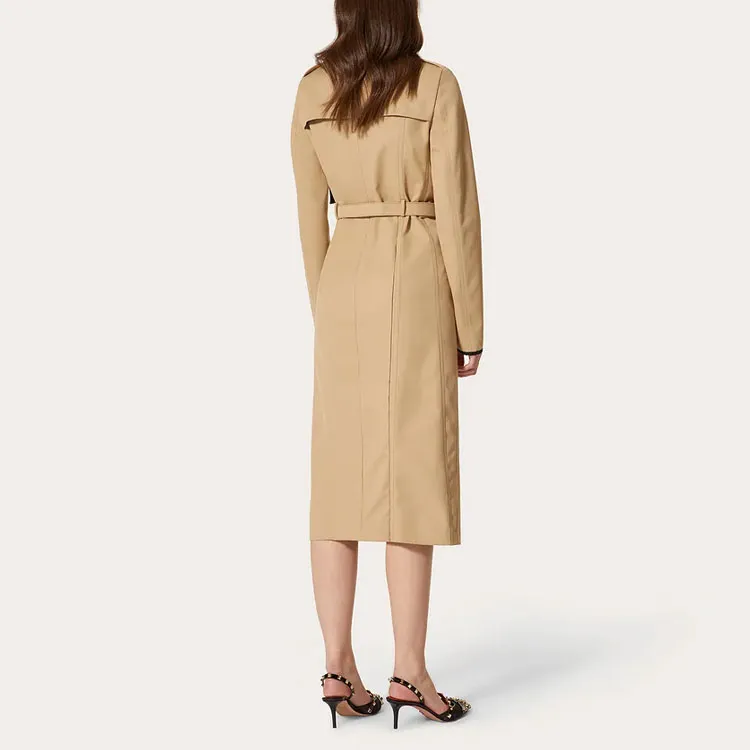 Valentino Trench Coats Women's Light Umber-2