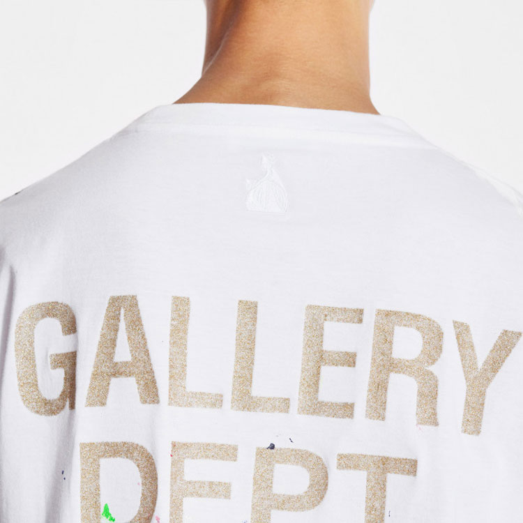 Lanvin X Gallery Dept. Logos Printed T-Shirt With Paint Lanvin X Gallery Dept. Logos Printed T-Shirt With Paint