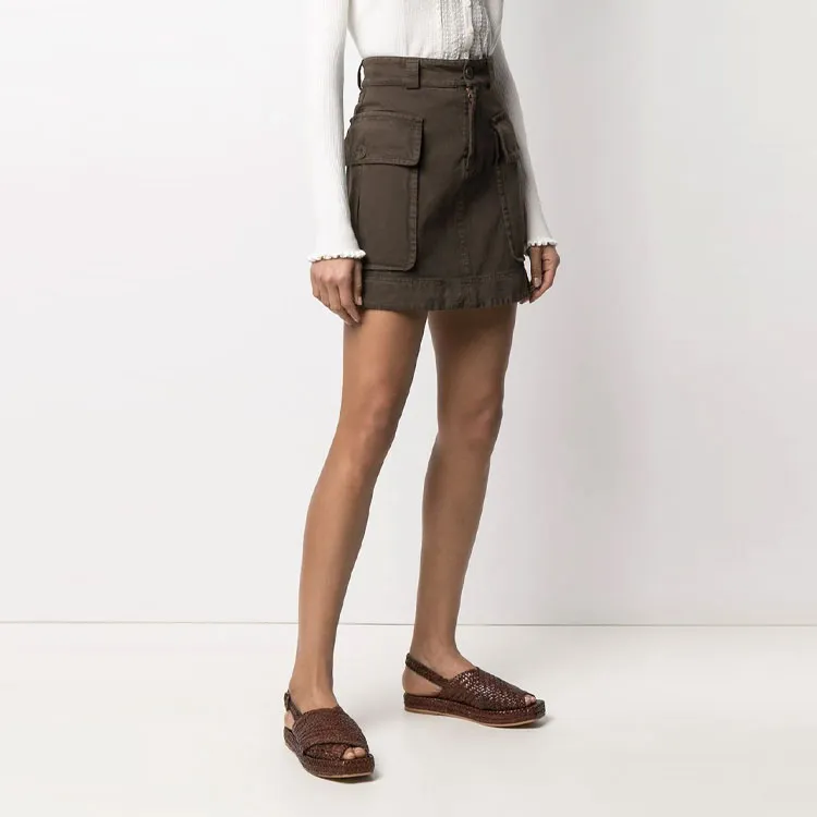 See By Chloe Denim Short Skirts Women's Umber-2