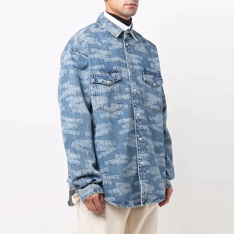 Vetements Denim Jackets Unisex Blue-4