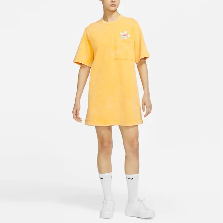 Nike Short Sleeved Dresses Women's Yellow-1
