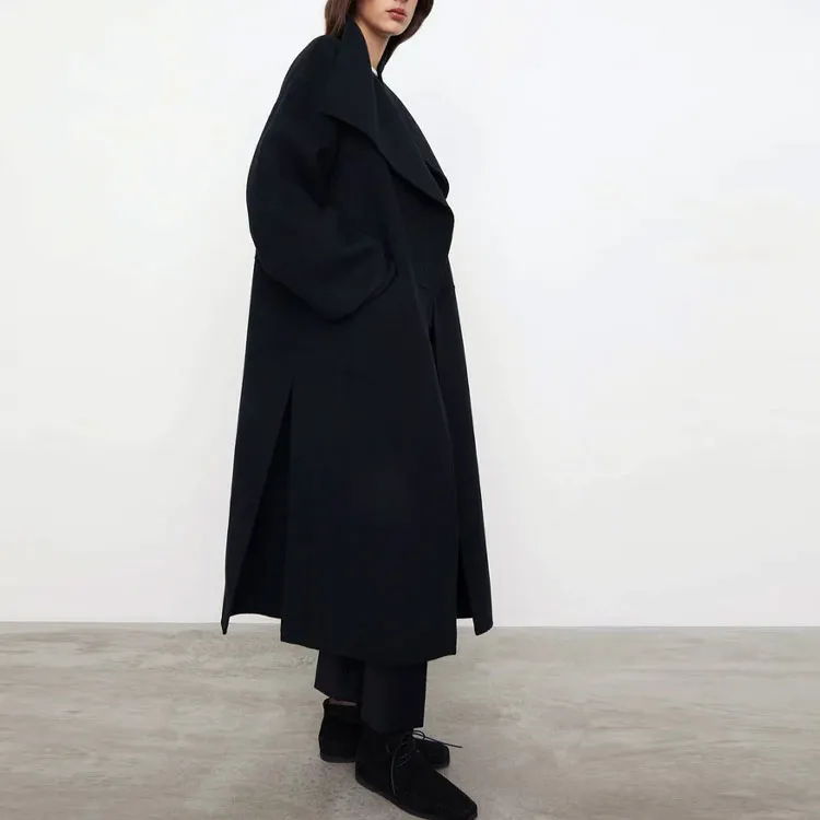 TOTEME Side Slit Draped Coat-3