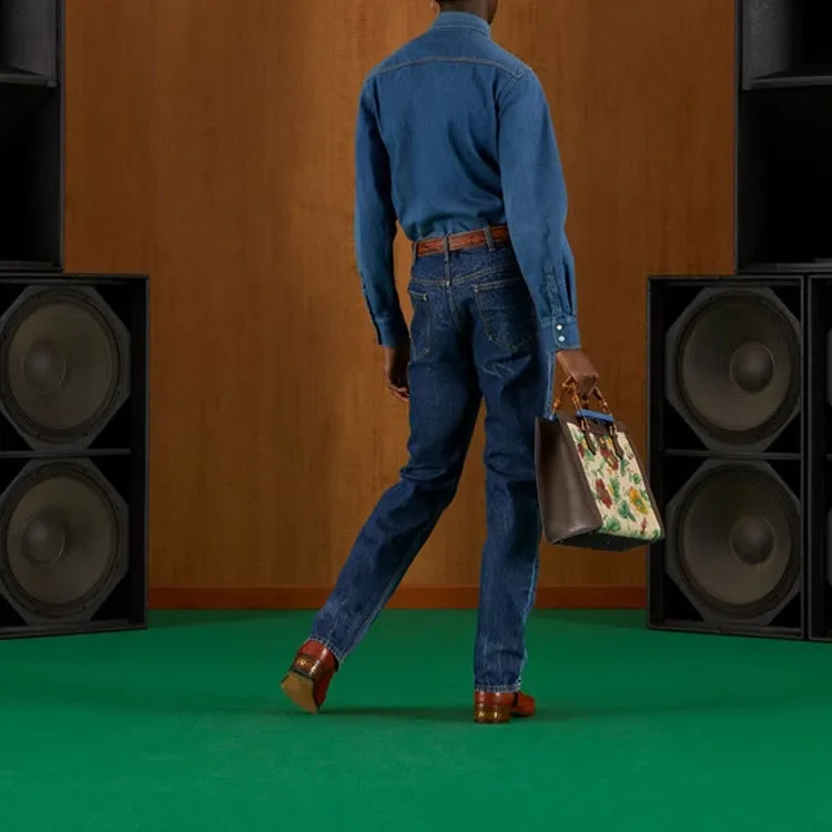 GUCCI Strawberry Patch Denim Jacket-2