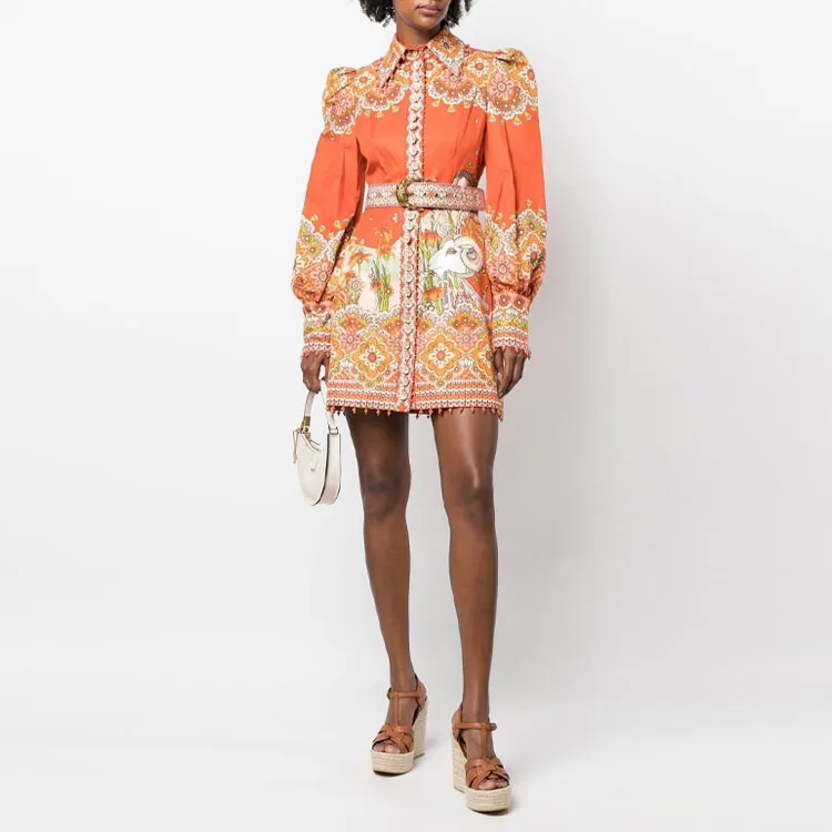 Zimmermann Long-Sleeved Dresses Women's Orange-1