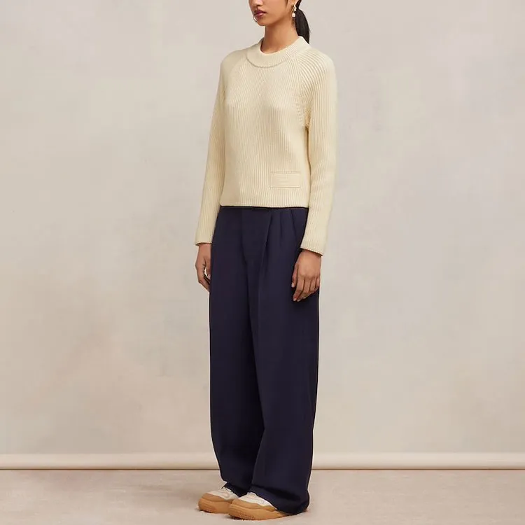 Ami Label Knit Sweater 'Ivory'-3
