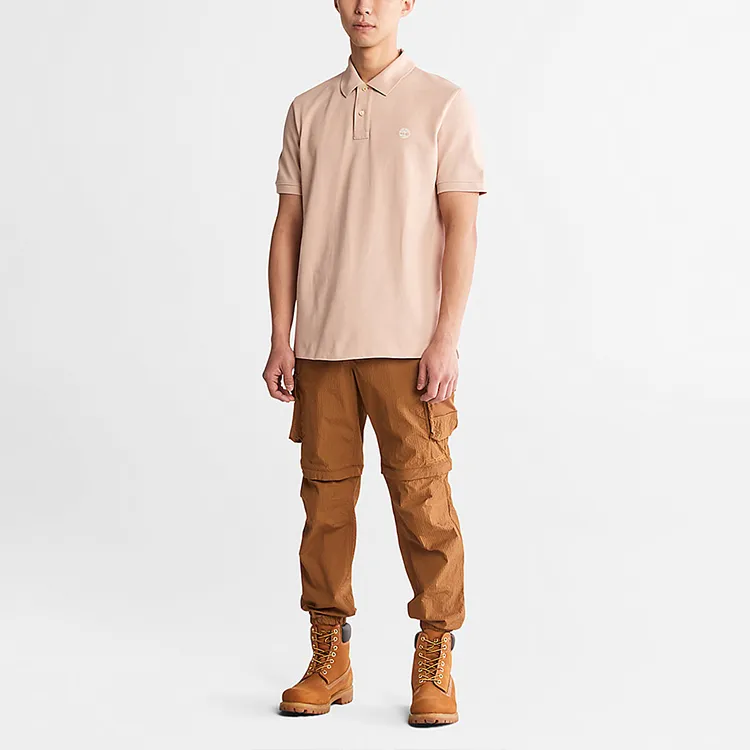 Timberland Polo Shirts Men Light Pink-1